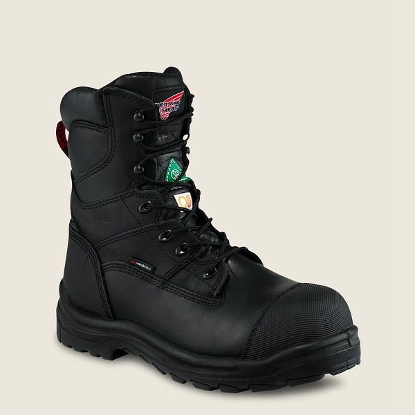 Red Wing Safety Boots Black - Mens King Toe® - 8-inch Waterproof Csa Toe - 6731-XVQKA